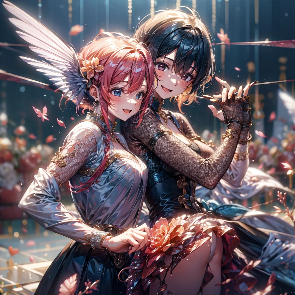 Depiction of a happy couple、casual、Dynamic