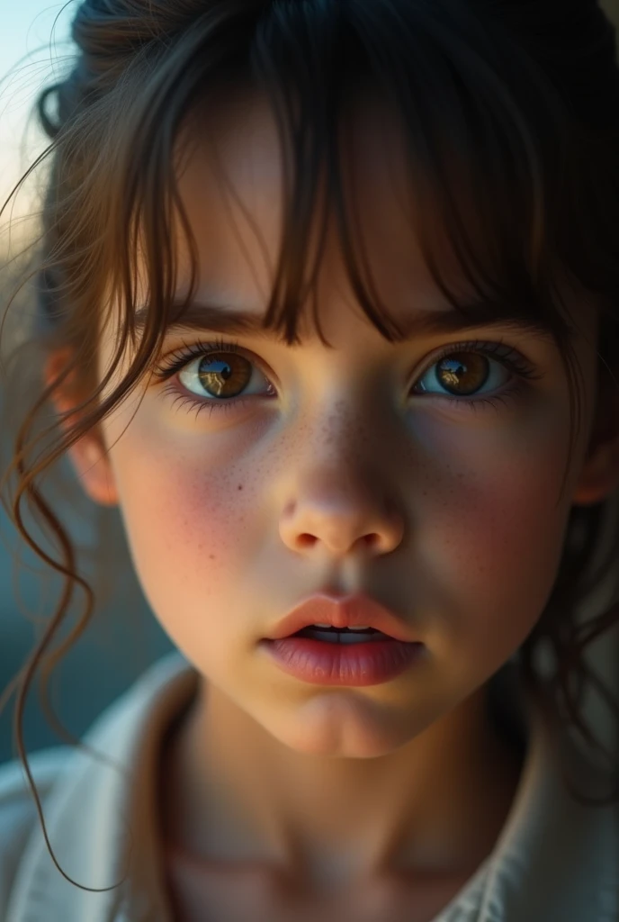 Young girl with hot close up face expression