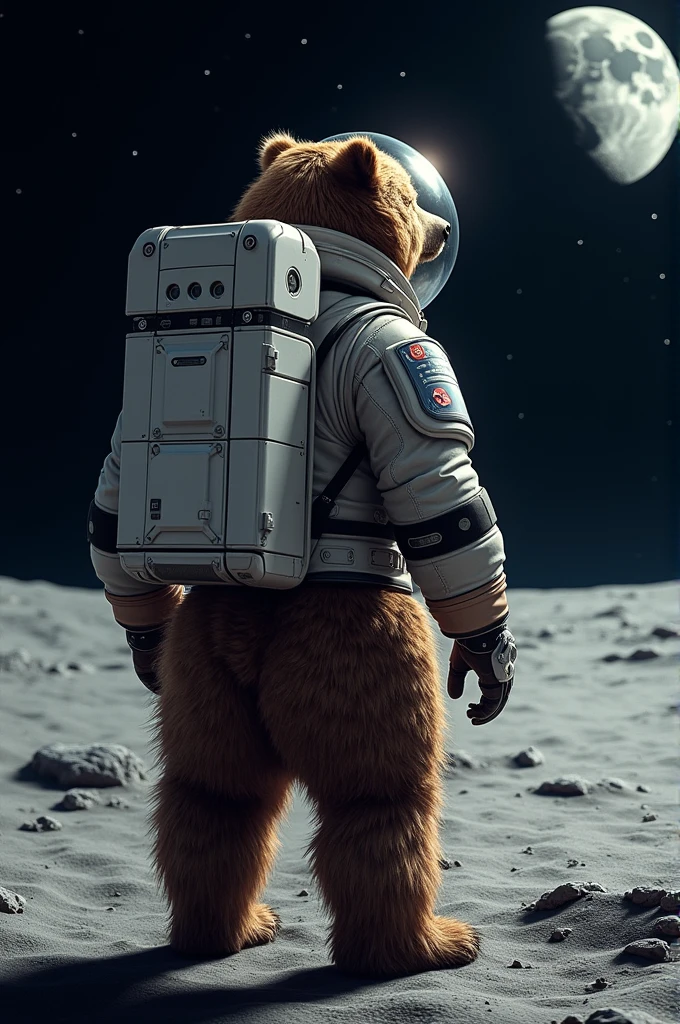Bear with space kit. Hes looking at the moon need bears back side.. bear looking moon