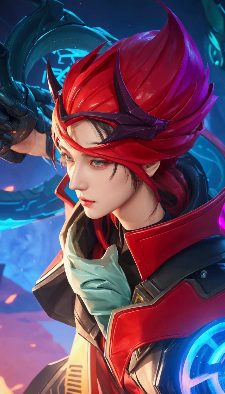 a close up of a person holding a sign in a game, tane skin, kda, slick clammy skin, xqc, this character has cryokinesis, ingame image, style of duelyst, inspired by Huang Shen, ingame, olchas logan cure liang xing, background image, eldritchpunk, looks like jerma985
