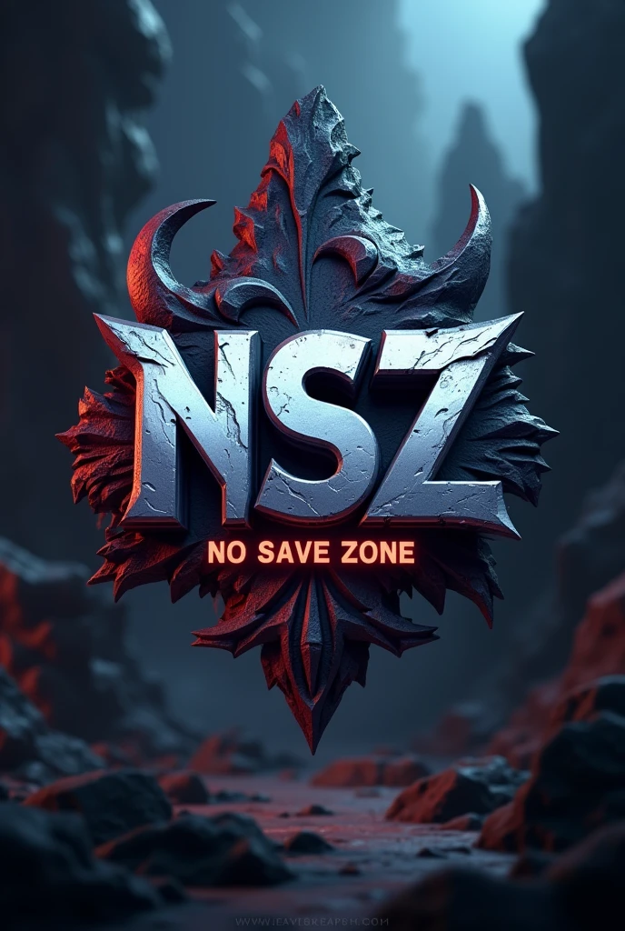 Creat a 3D gaming logo that has the name NSZ no save zone gaming, make the background look beasts theme