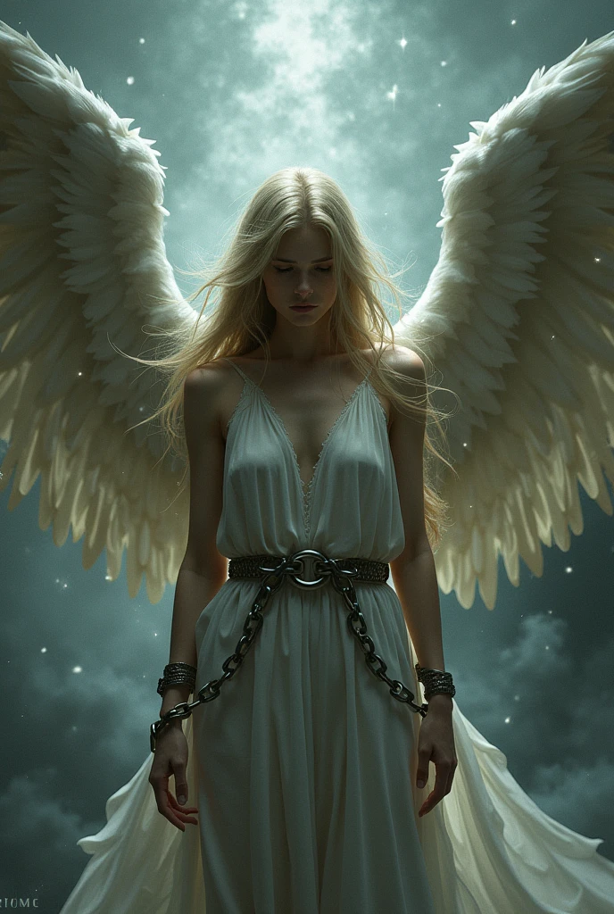 An angel with chained wings