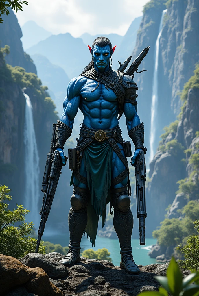 Wallpaper, avatar movie jake with weapons, Quality HD