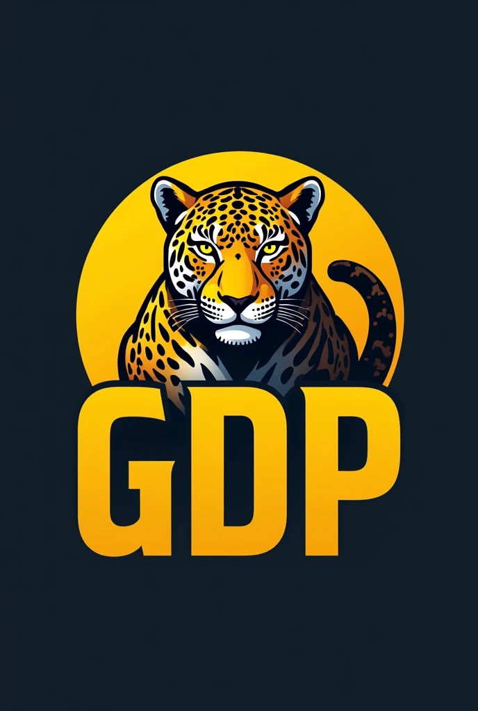 Political party logo of a jaguar with the initials GDP in yellow in the shape of a very striking circle