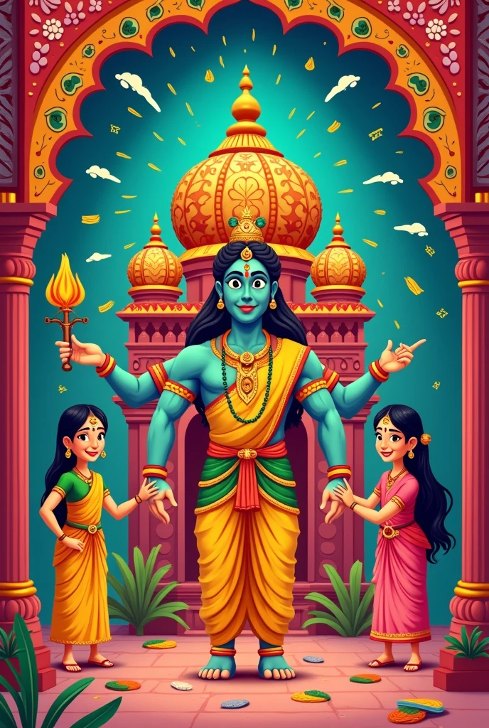 Hindi animation banner for youtube size 1025 x 577px