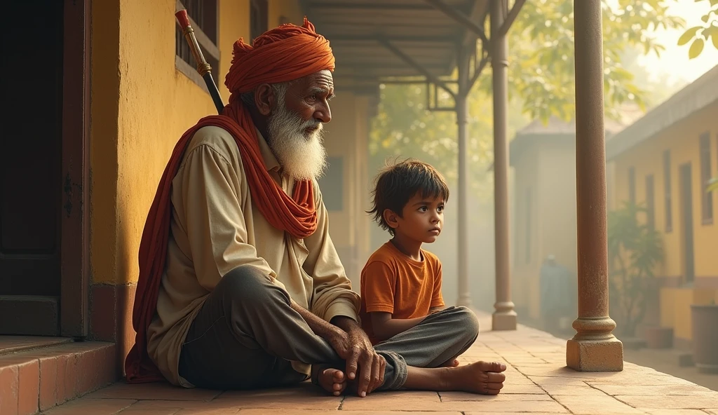 A rich old rajput man lived in a village he played her ten years old child