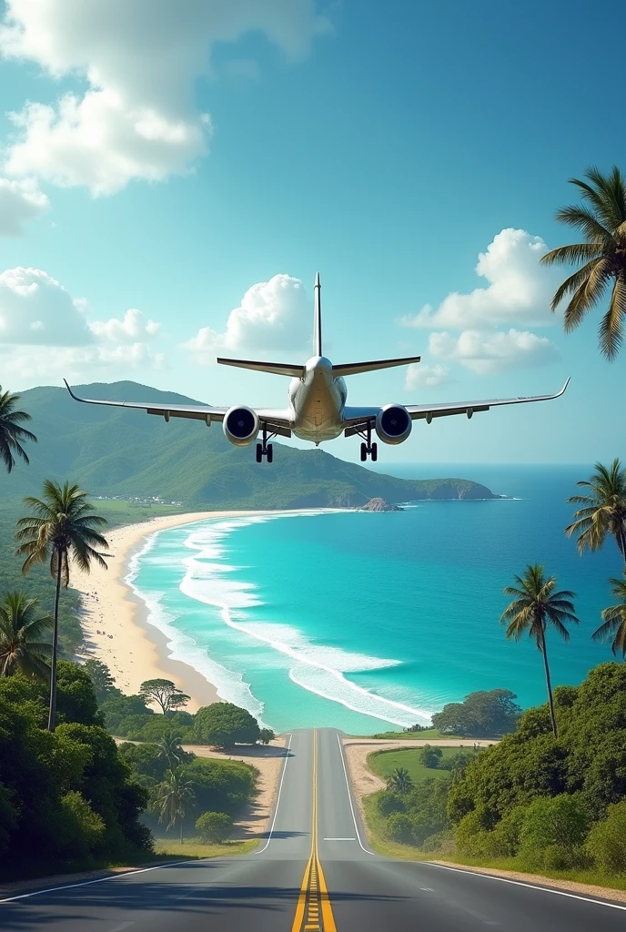 A plan is about to land in the area of seaside location