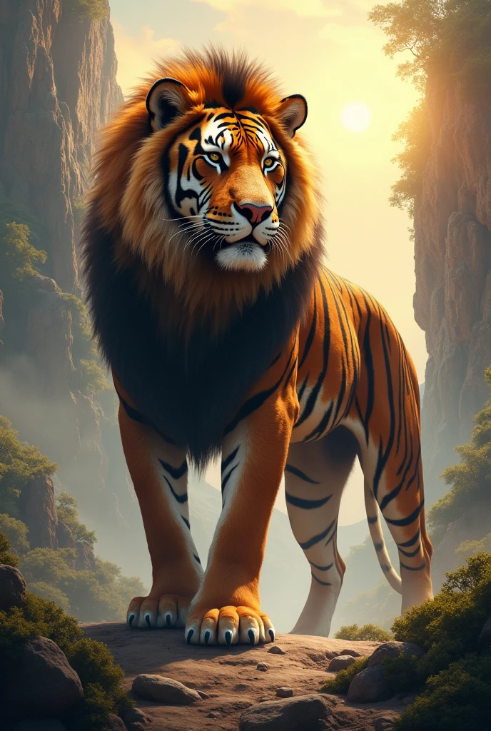 Combination of tiger and lion