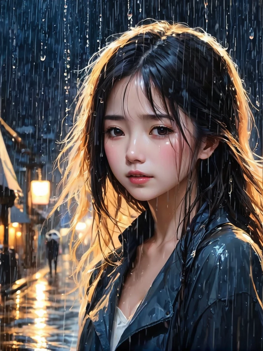 In the cold rain,A girl stands alone in a secluded place,She looked especially desperate.。The rain hit her mercilessly.,但它不can'Wash away the pain and despair in her heart。
Her eyes are empty and numb,I seem to have lost hope in life。She closed her lips,I no longer have the strength to cry out my heartache。Her hands hang loosely at her sides,No warmth in the palms。
Soaking wet,Clinging to her body,accentuating her slim figure。Her shoulders shook,As if desperately trying to suppress the despair in their hearts。Her eyes are dull,Without narrowing the focus,It seems I've lost all hope for this world。
The sound of the rain is harsh to the ears,As if laughing at his own helplessness and despair。She closed her eyes,Let's try everything in this world,but、The despair in my heart is even stronger。She was almost engulfed in the rain.,can'can'I can't find a way out。
Everything around me becomes blurry and indifferent,彼女はIn the cold rainにゆっくりと消えていくように感じた。Her heart was torn with despair,can'No longer assembled。She felt like she was heading towards endless darkness,can no longer find light and hope。