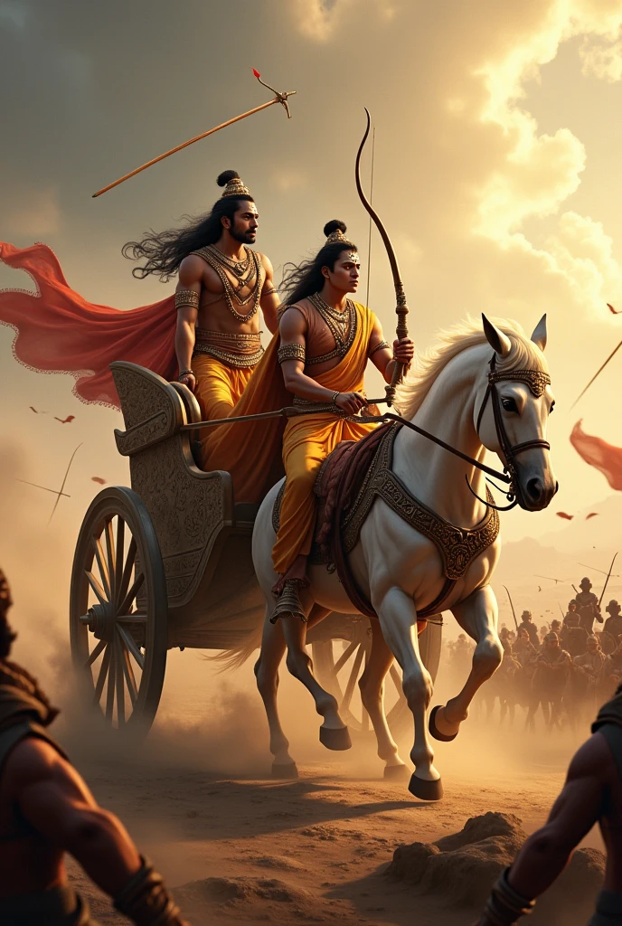 arjun and krishna in rath