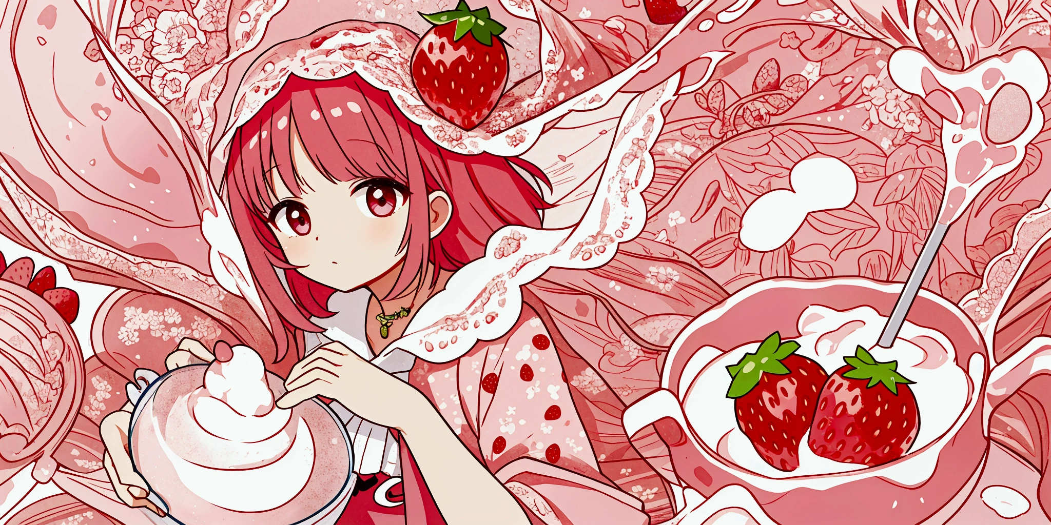strawberry、milk