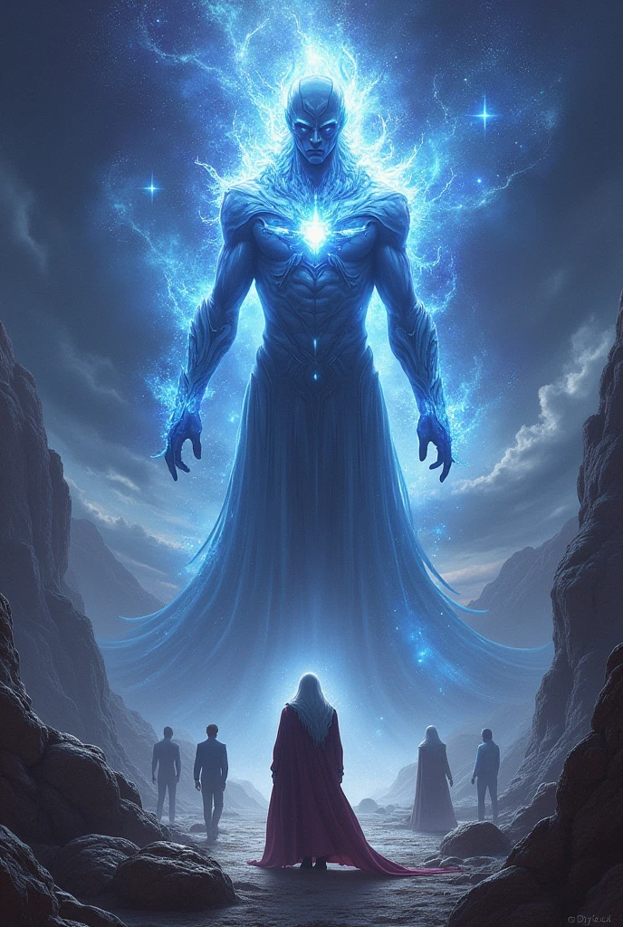 far distant man in a bright glowing aura of light, ascension, UHD, by Aleksi Briclot and Alessio Albi and Alexandre Cabanel, unzoom