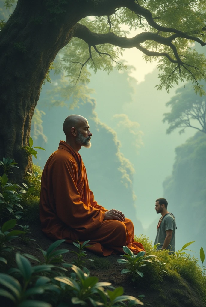 Monk with one man 