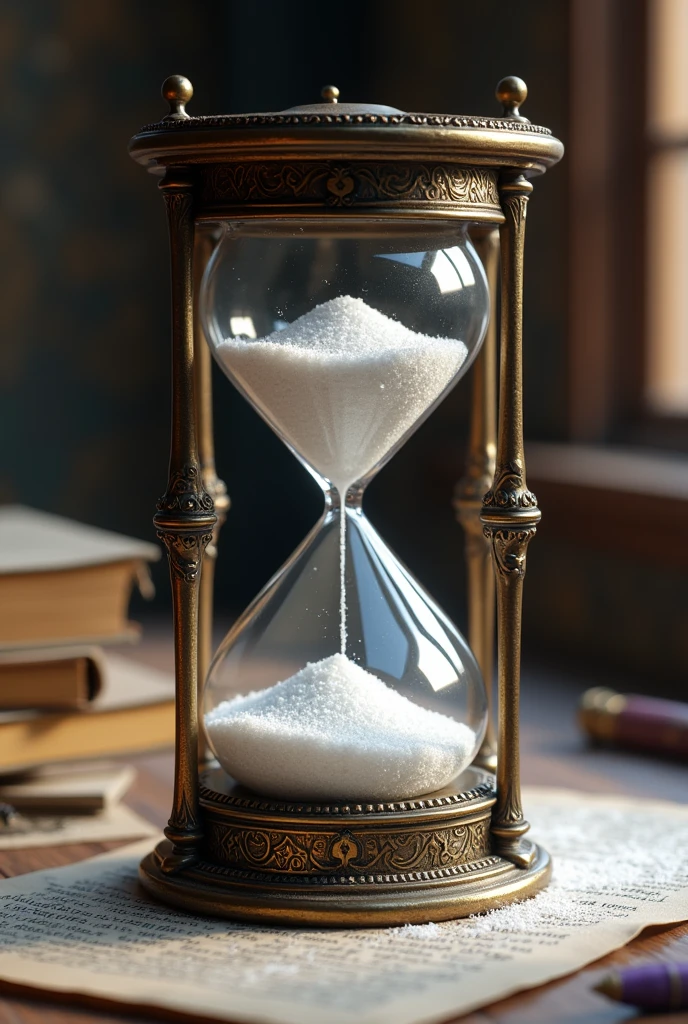 Hourglass with sugar