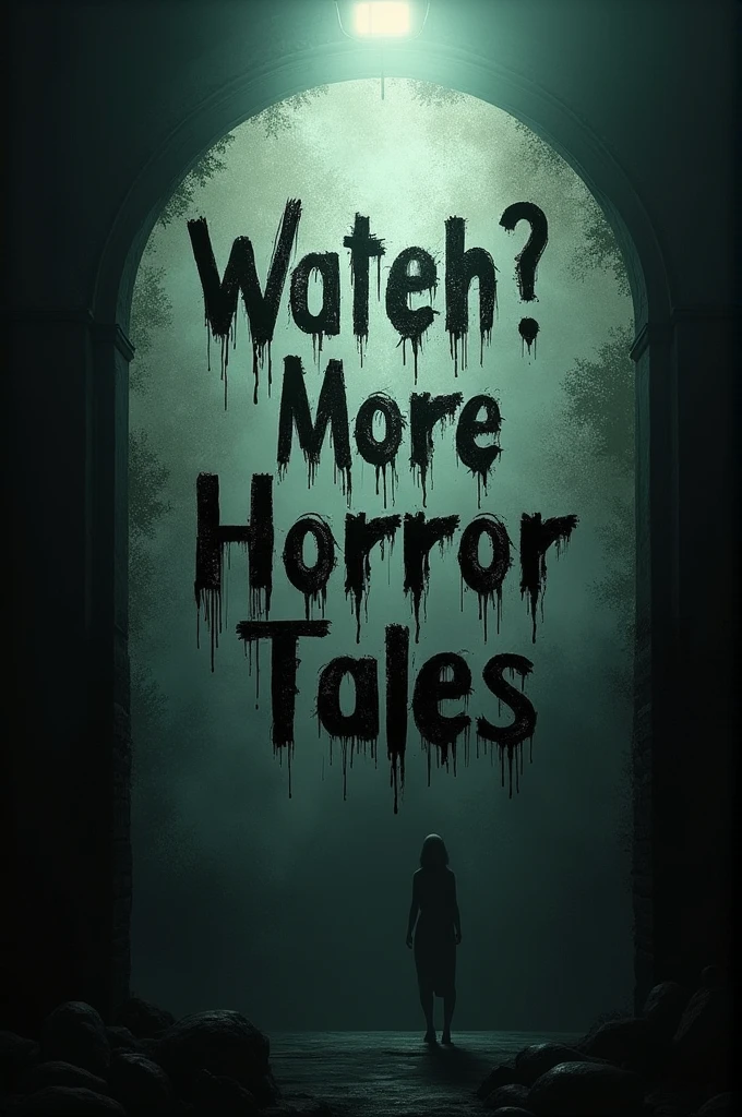 Create a text with " FOLLOW FOR MORE HORROR TALES " with horror background