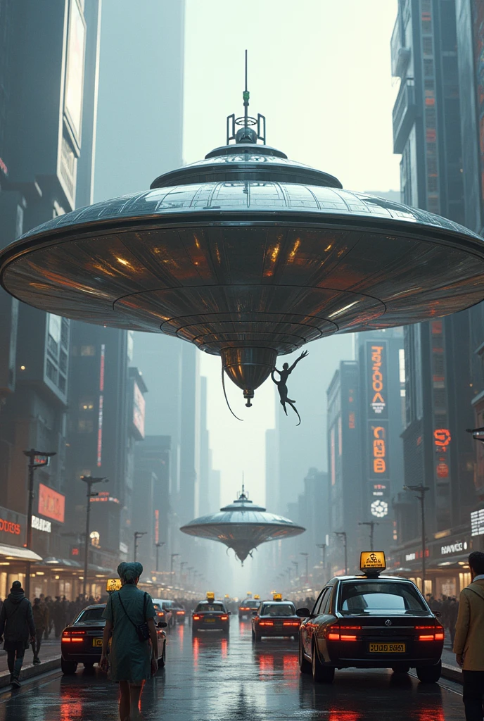 Alien ship with taxi rank