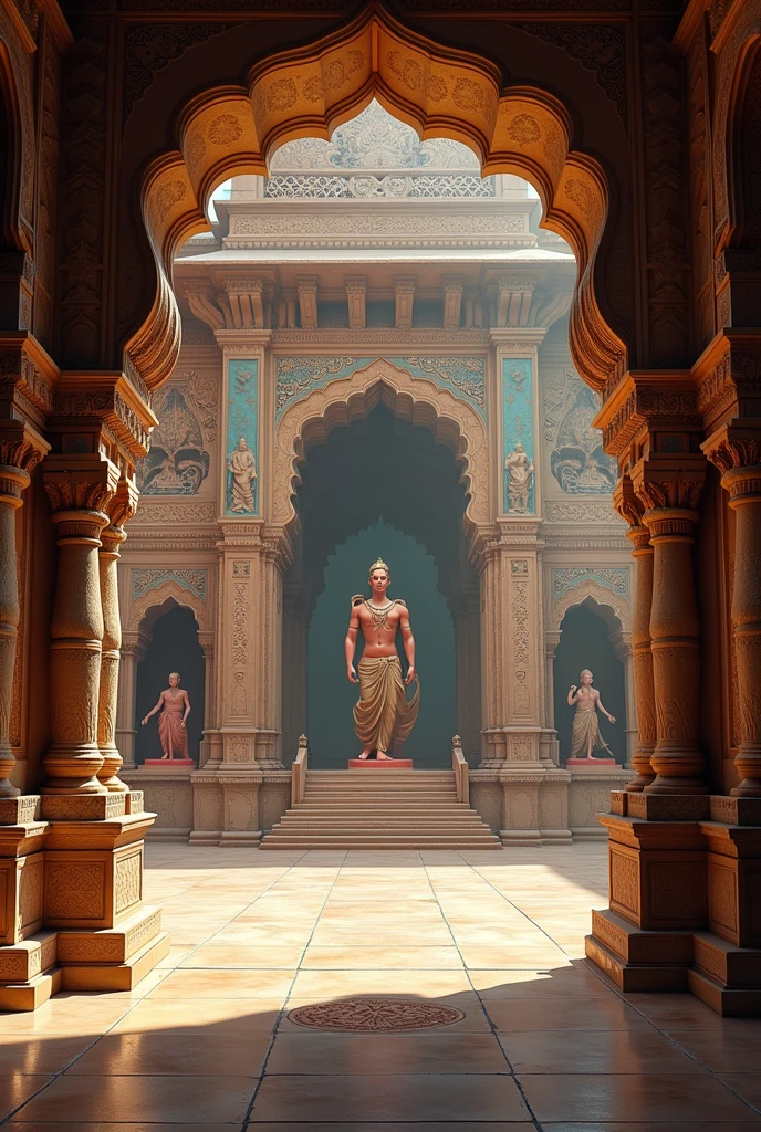 Ram mandir ayodhya inside wall veiw