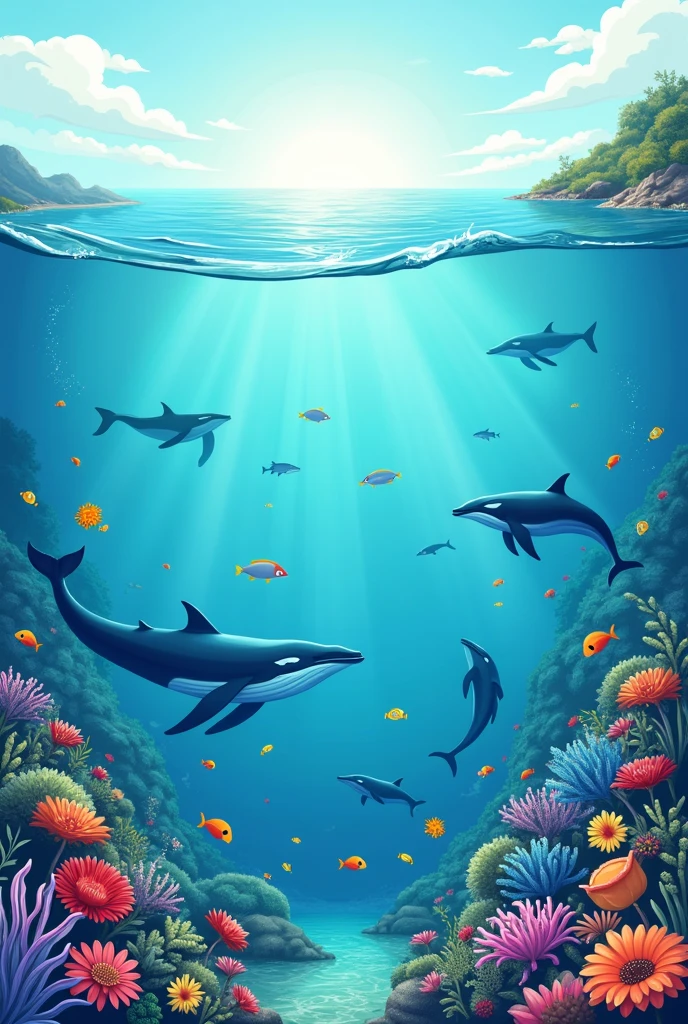 Simple poster for sdg 14 life below water