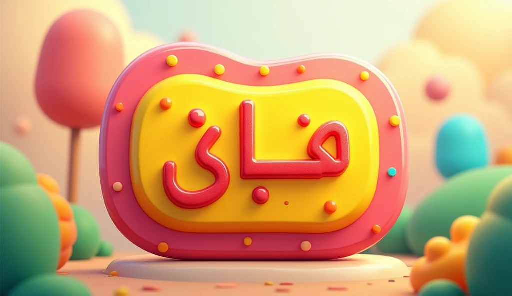 Create the 3d button with text is "پہلا کلمہ طیب" for kids app button design in urdu text i provide