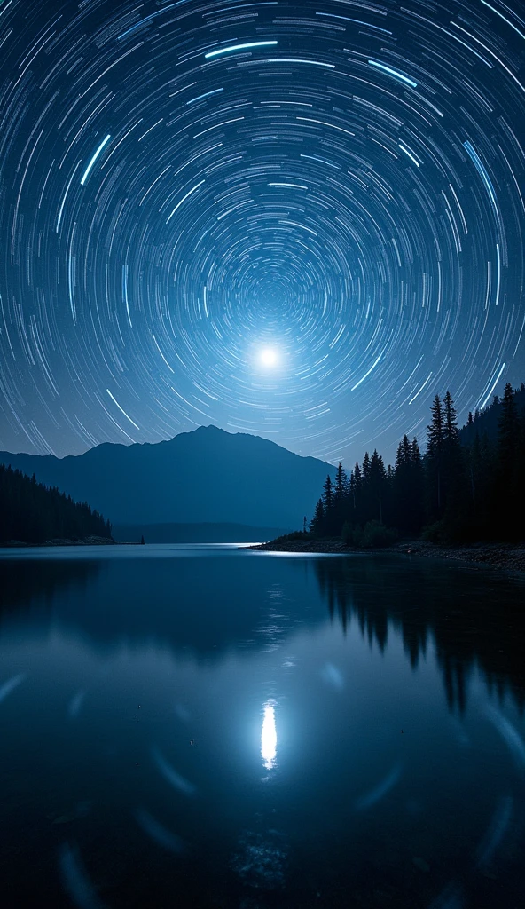 High-resolution photography, National Geographic style, capturing the mesmerizing night scene by the lake, where the sky is adorned with a swirling galaxy of stars, the Milky Way's spiral arms clearly visible, the lake's surface mirroring the celestial dance above, the surrounding landscape bathed in the soft glow of moonlight, trees and distant mountains silhouetted against the luminous sky, the air filled with the serene sounds of the night, the long exposure technique revealing the subtle movements of the stars creating a hypnotic spiral effect, the interplay of light and shadow enhancing the depth and detail of the environment, the juxtaposition of the calm lake and the dynamic starry sky evoking a sense of awe and tranquility, masterpiece, best quality, documentary style, atmospheric lighting, depth of field, detailed environment, emphasis on the swirling galaxy of stars.

![ai](https://sf-maas-uat-prod.oss-cn-shanghai.aliyuncs.com/outputs/35d34c6d-13a8-4157-8ea1-0c81749caff5_0.png)