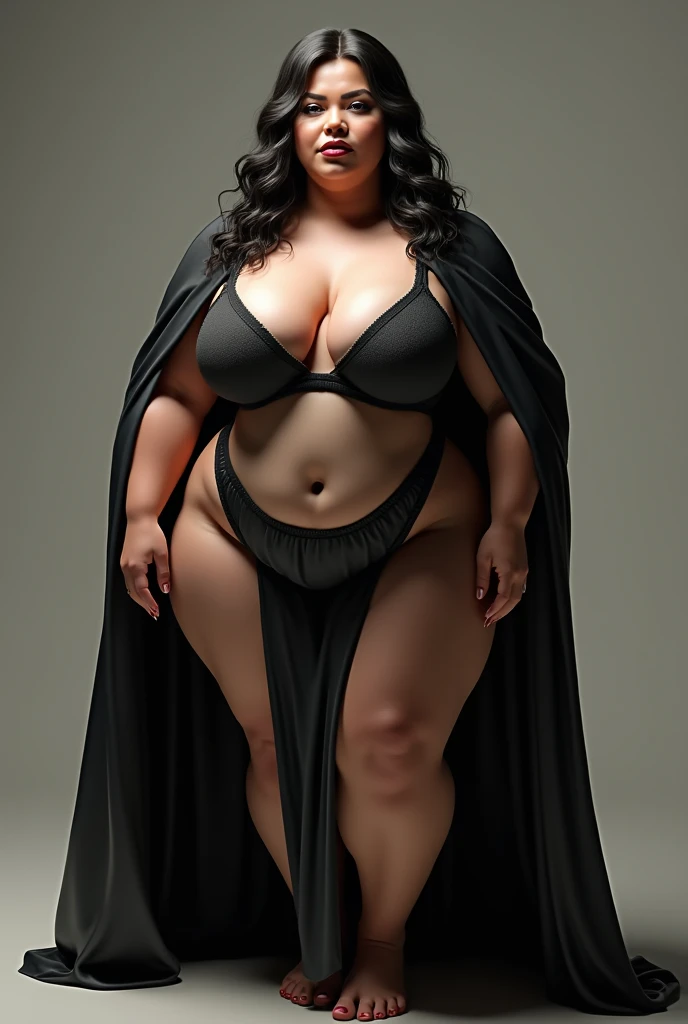 Gilf, plump body, slutty priestess suit, big lips, wide hips, big saggy breasts, voluptuous body