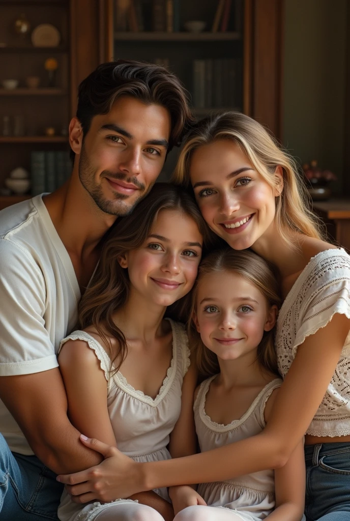 Two handsome brother with two sister