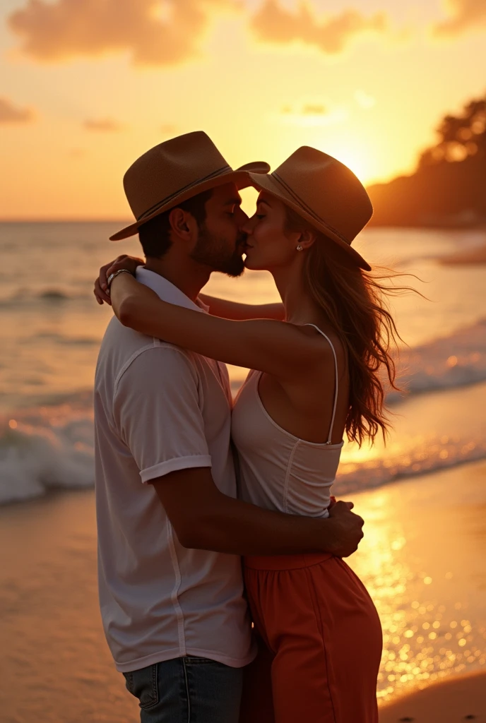 Kissing on the beach photo