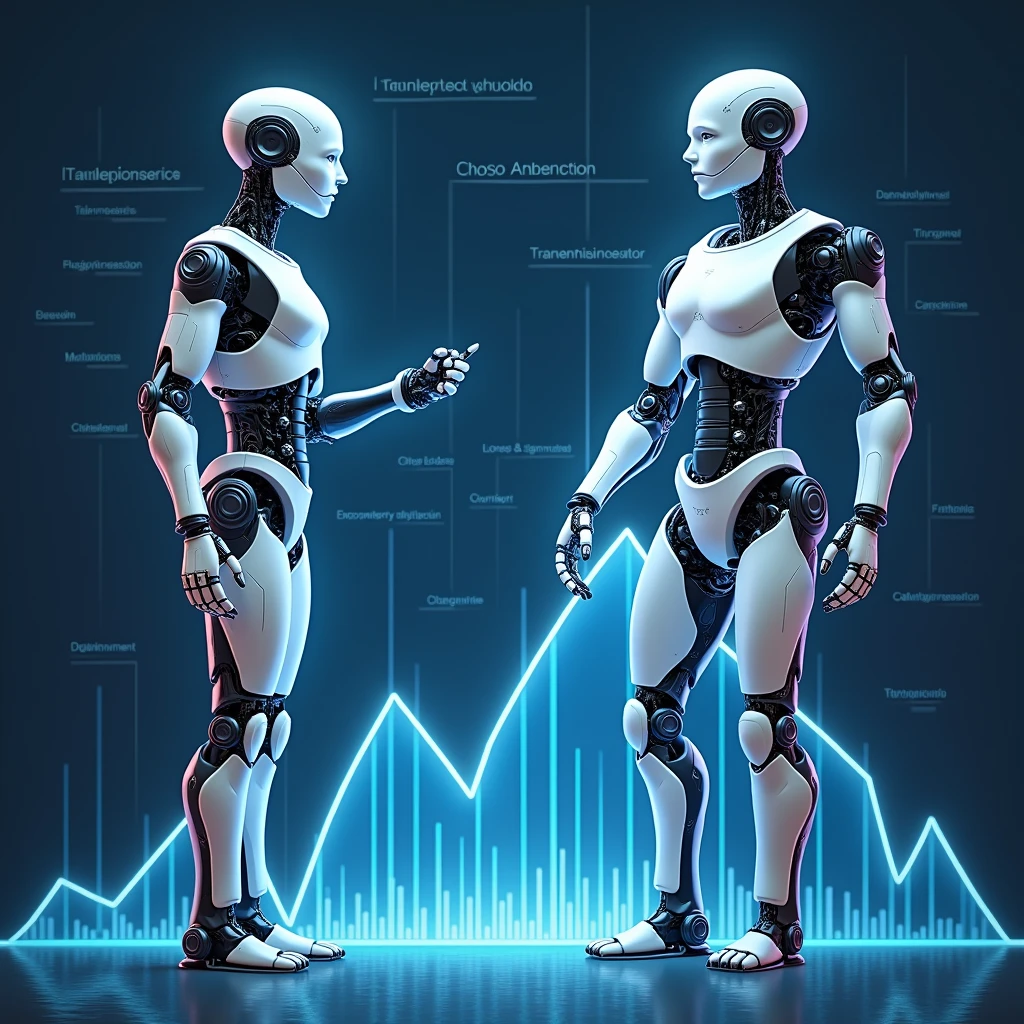 Im going to talk about robotics and artificial intelligence in the field of physiotherapy. I will be talking about the pros and cons of Artificial Intelligence and robotics, cost efficiency, use of exoskeletons and robotic arms, the rise in the usage of robotics from the past decade thought a graph as the background add some more if you wish. I need all of this in one image which i will be using as my poster. The poster must convey everything I speak visually. Generate the fucking text in english