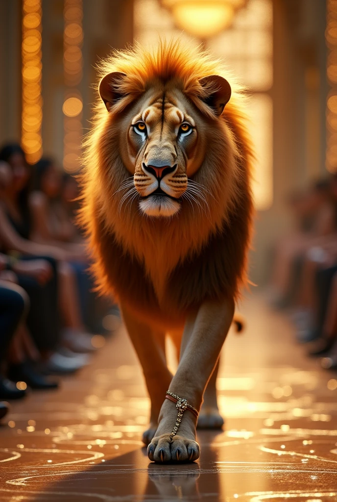 Lion in fasion show

