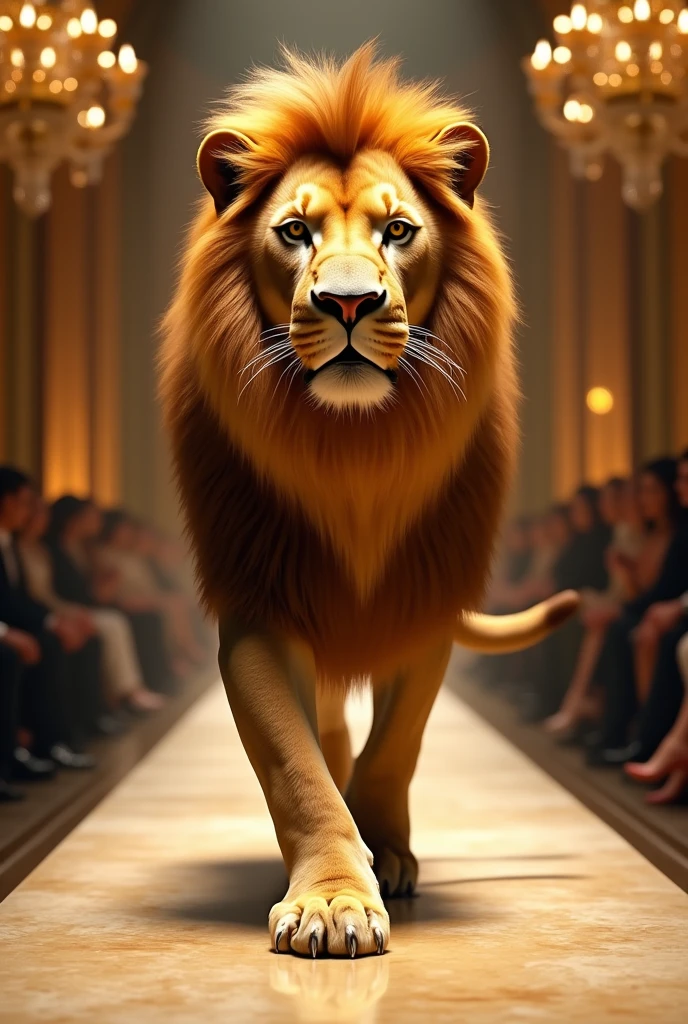 Lion in fasion show
