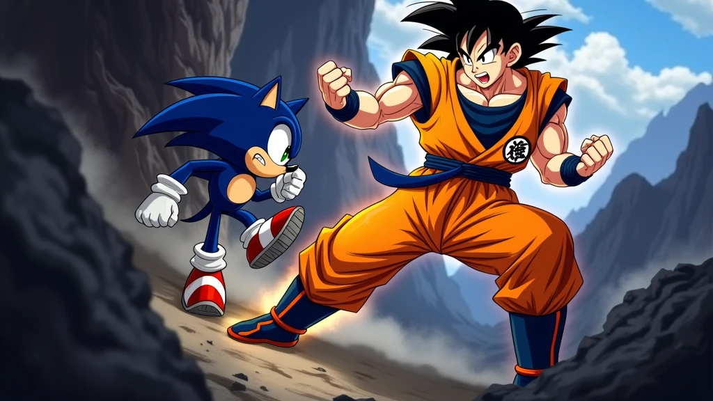 Goku vs Sonic fight
