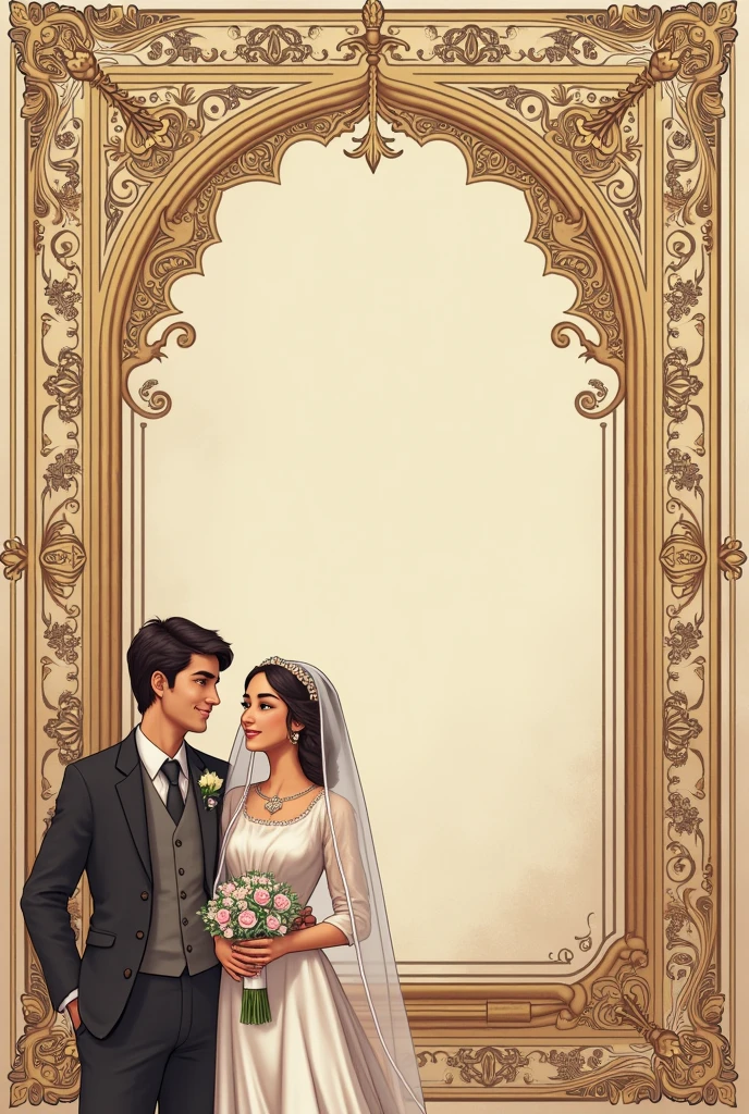Create a marriage certificate boy name Bilal and girl name tufail

