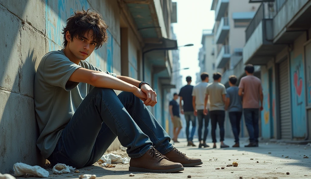 There was a young unemployed boy. He used to hang out with his friends all day