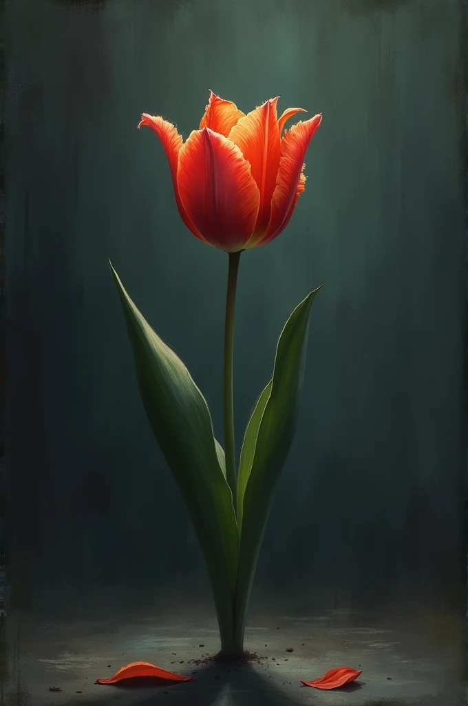 Tulip representing the death of a deceased love