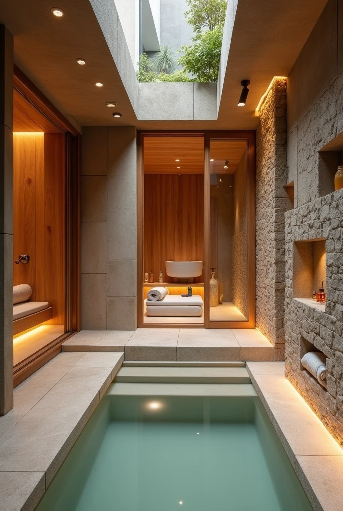 Spa distributed in a home