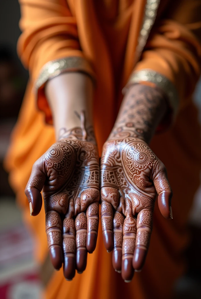 generate more Karwa Chauth Special mehndi design on hand