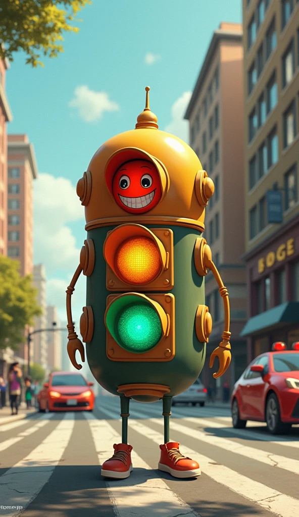 a special traffic light (Tim) was proud of his job but sometimes felt sad seeing people impatiently trying to run through the red light.