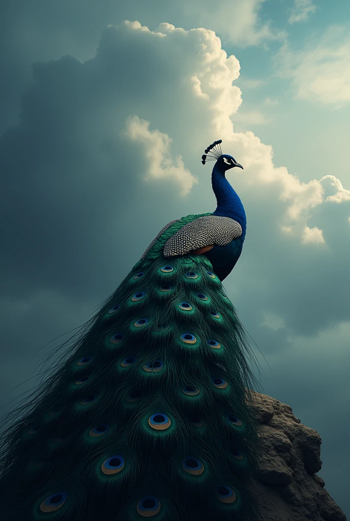 Black peason realistic photo cloud sky background