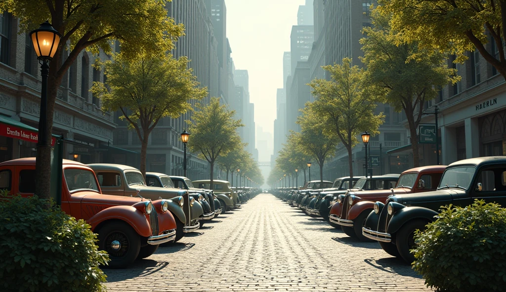 background、1920s、Parking Area、Retro、、unmanned、perfection、