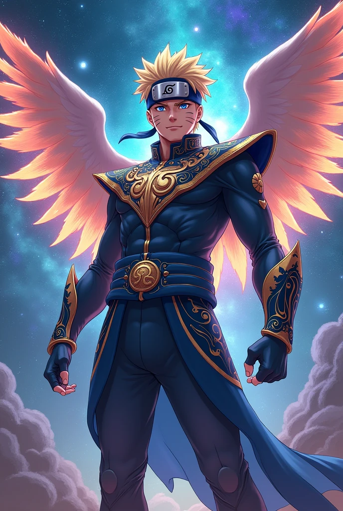 Naruto with the Hypnos armor from Saint Seiya
