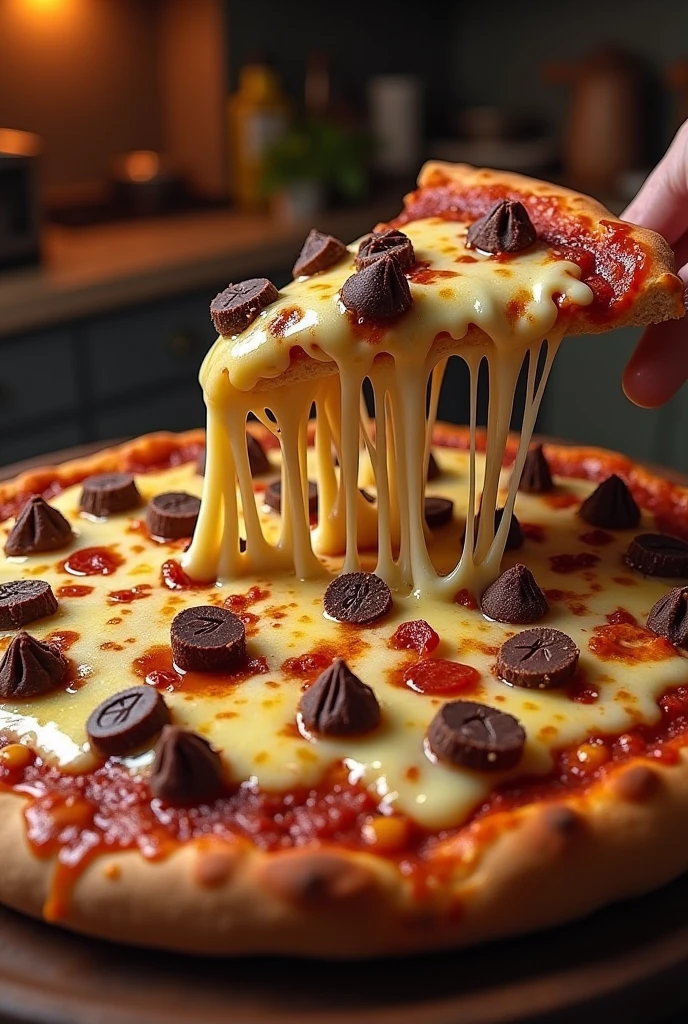 A pizza with extra more extra more extra more extra more extra more than anything cheese and more more more more more chocolate and more extra than anything with more more more more more more more more butter