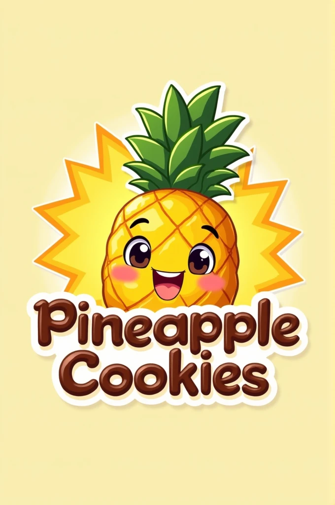 generate a logo for a summer and pineapple themed cookie brand