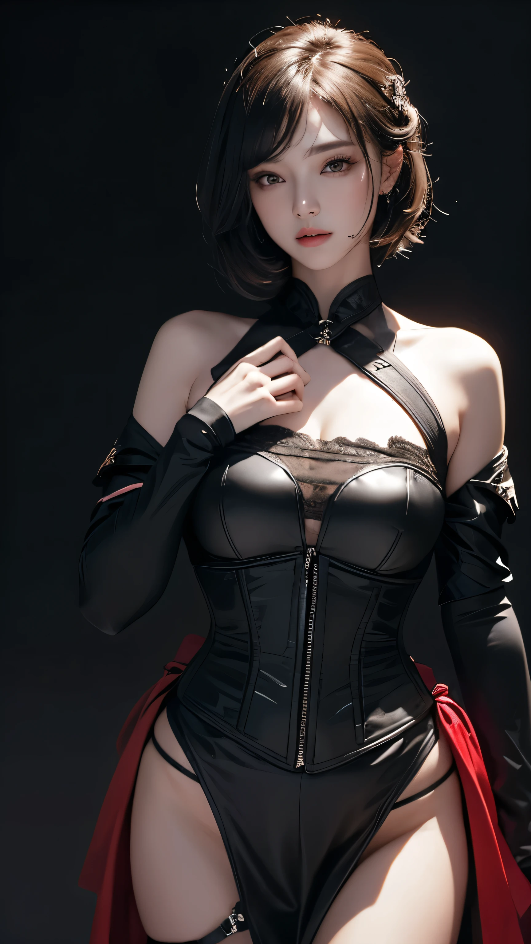 a close up of a woman in a white dress and red shoes, holding big hammer,persona 5 style, full size persona, full body with costume, persona art style, full body in shot, ann takamaki from persona 5, katana zero video game character, 2 b, 2b, yayoi kasuma, full body! shot, full body!(masterpiece:1.2), (photorealistic:1.2), (best quality),((realistic:1.3)), (detailed skin:1.3), (intricate details), dramatic, ray tracing,finely detailed, quality,realistic lighting,huge breasts,1girl,Kaela kovalskia,Kaelacloth, glasses on the head, ribbon, black and white costume, leather jacket,cowboy shot,serious,looking at viewer,(outdoors,dynamic pose)