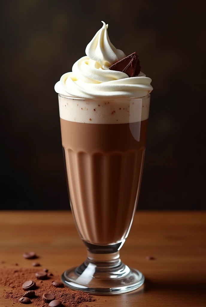 Un milkshake saveur chocolat chantilly