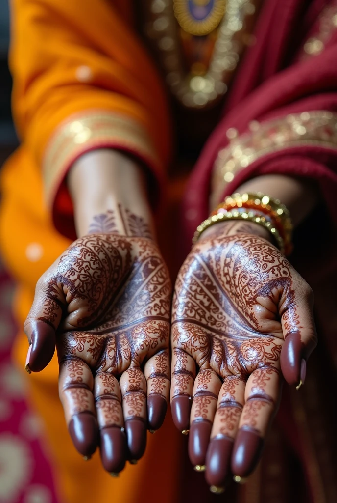 generate more Karwa Chauth Special mehndi design on hand