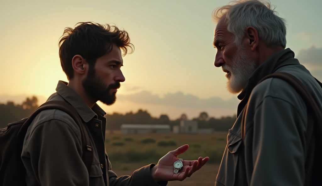 In the evening, the son returned to his father with the watch.