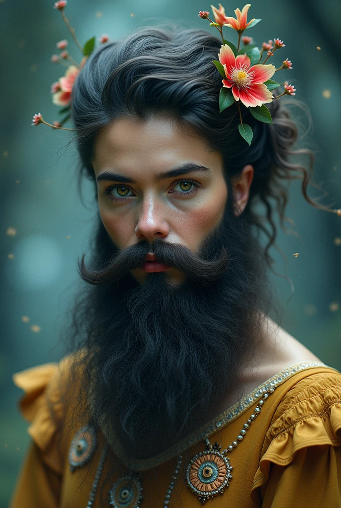 Girl with beard 