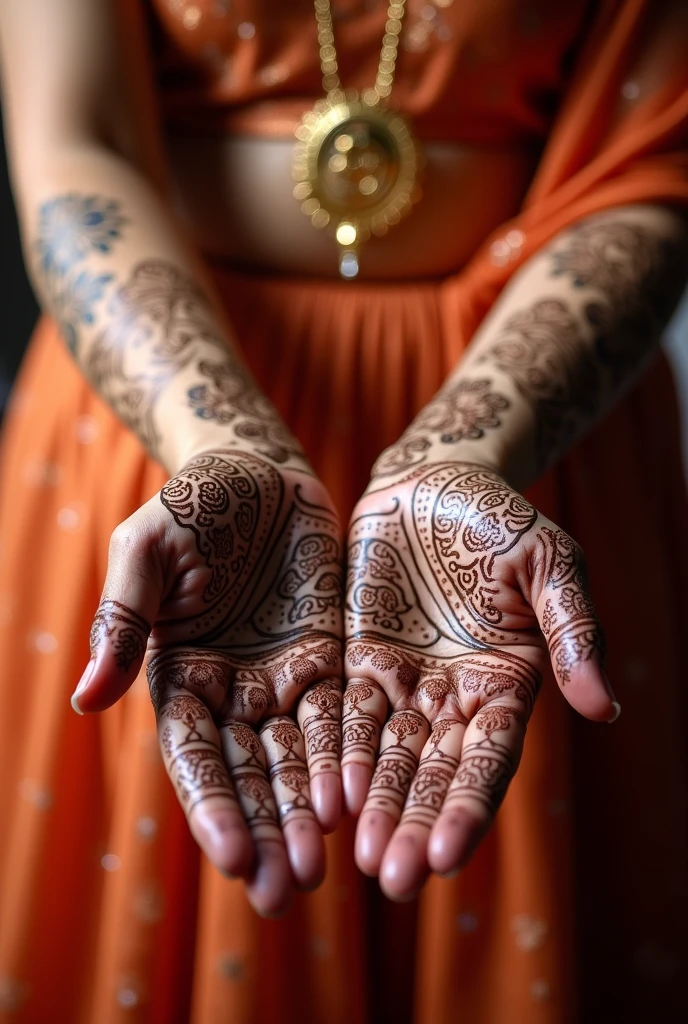 generate more unique Bridal mehndi design on hand