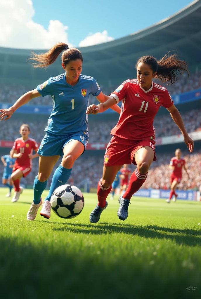 Women football players