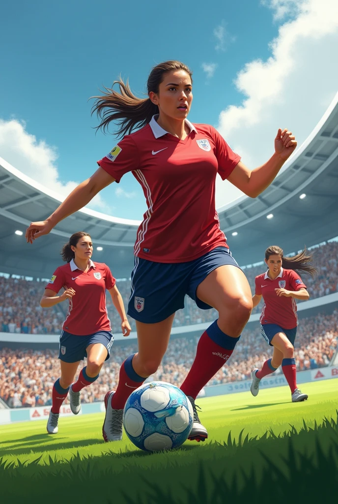 Women football players